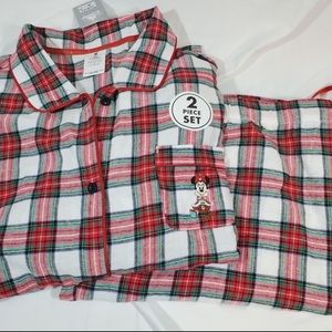 disney Minnie Mouse Christmas pajamas flannel 3XL